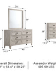 Oskarvik Contemporary Bedroom Set, 5 Pieces