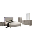 Eclissia Contemporary Bedroom Set, 5 Pieces