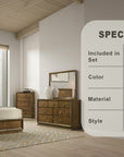 Wexford Transitional Bedroom Set, 5 Pieces