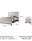 Mondaro Contemporary Bedroom Set, 5 Pieces