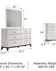 Mondaro Contemporary Bedroom Set, 5 Pieces