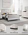 Mondaro Contemporary Bedroom Set, 5 Pieces