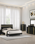 Vikholm Contemporary Bedroom Set, 5 Pieces