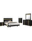 Vikholm Contemporary Bedroom Set, 5 Pieces