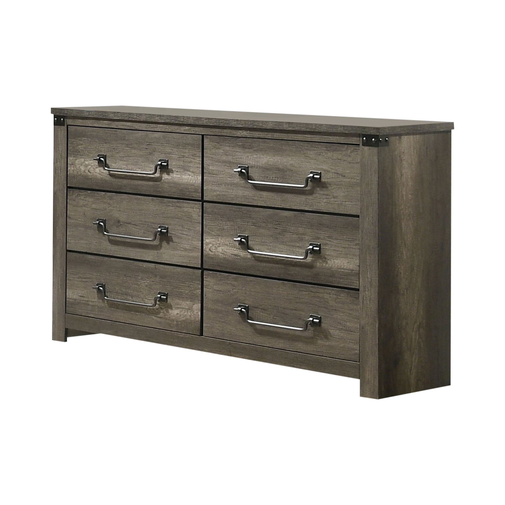 Arlingtona Rustic Farmhouse 6-Drawer Dresser