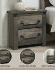 Arlingtona Rustic Farmhouse Nightstand