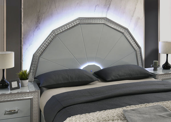Lumiere Aurora Glam LED Platform Bed Frame