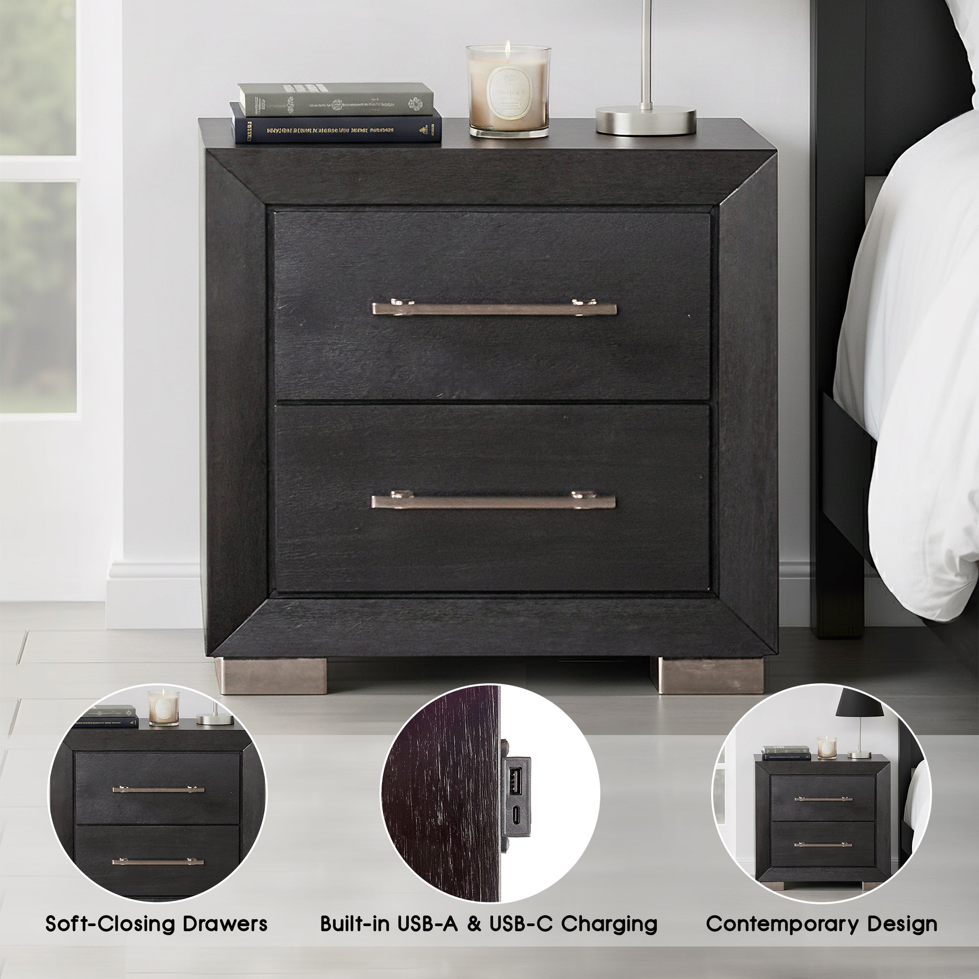 Bramley Contemporary Nightstand