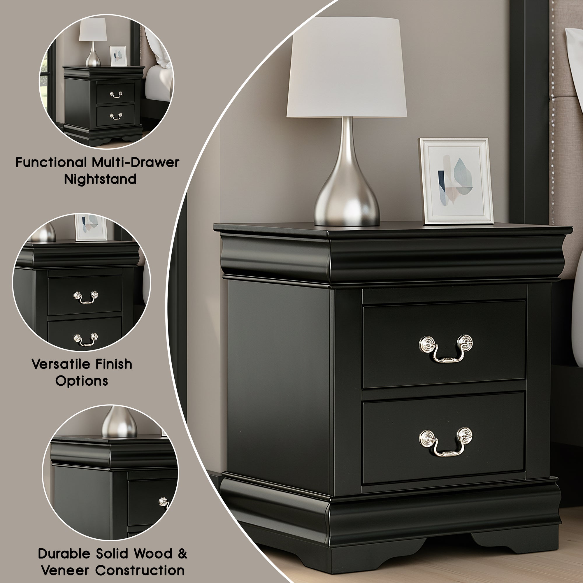 Duc De Savoie Transitional Nightstand