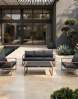 Aurelle Contemporary Outdoor Conversation Set, 4 Pieces