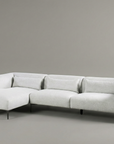 Paderborn Sectional with Chaise, Feather Blend Cushions & Waterfall Track Arms