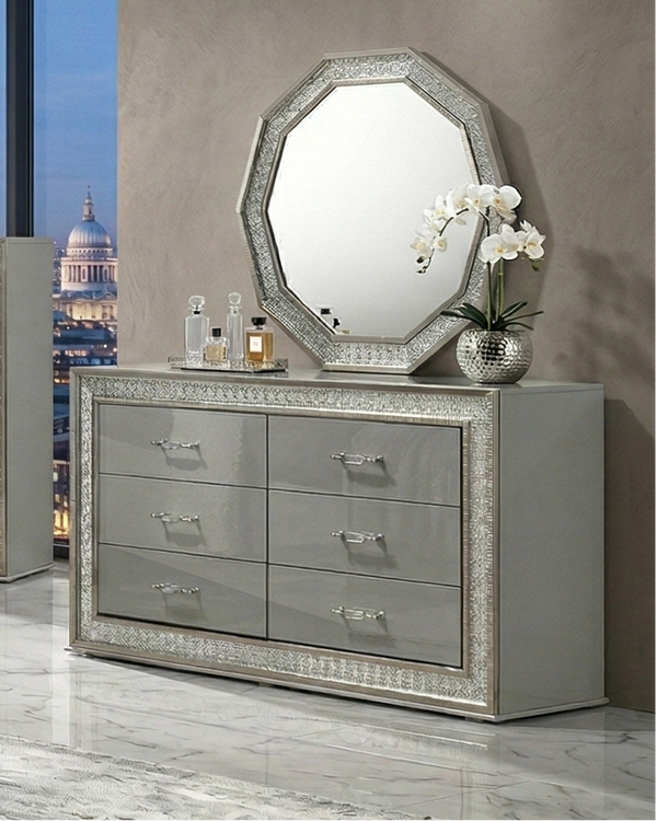 Lumiere Aurora Glam LED Platform Dresser
