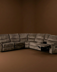 Jerominus Reclining Sectional with Storage Console, Cupholders & USB Port