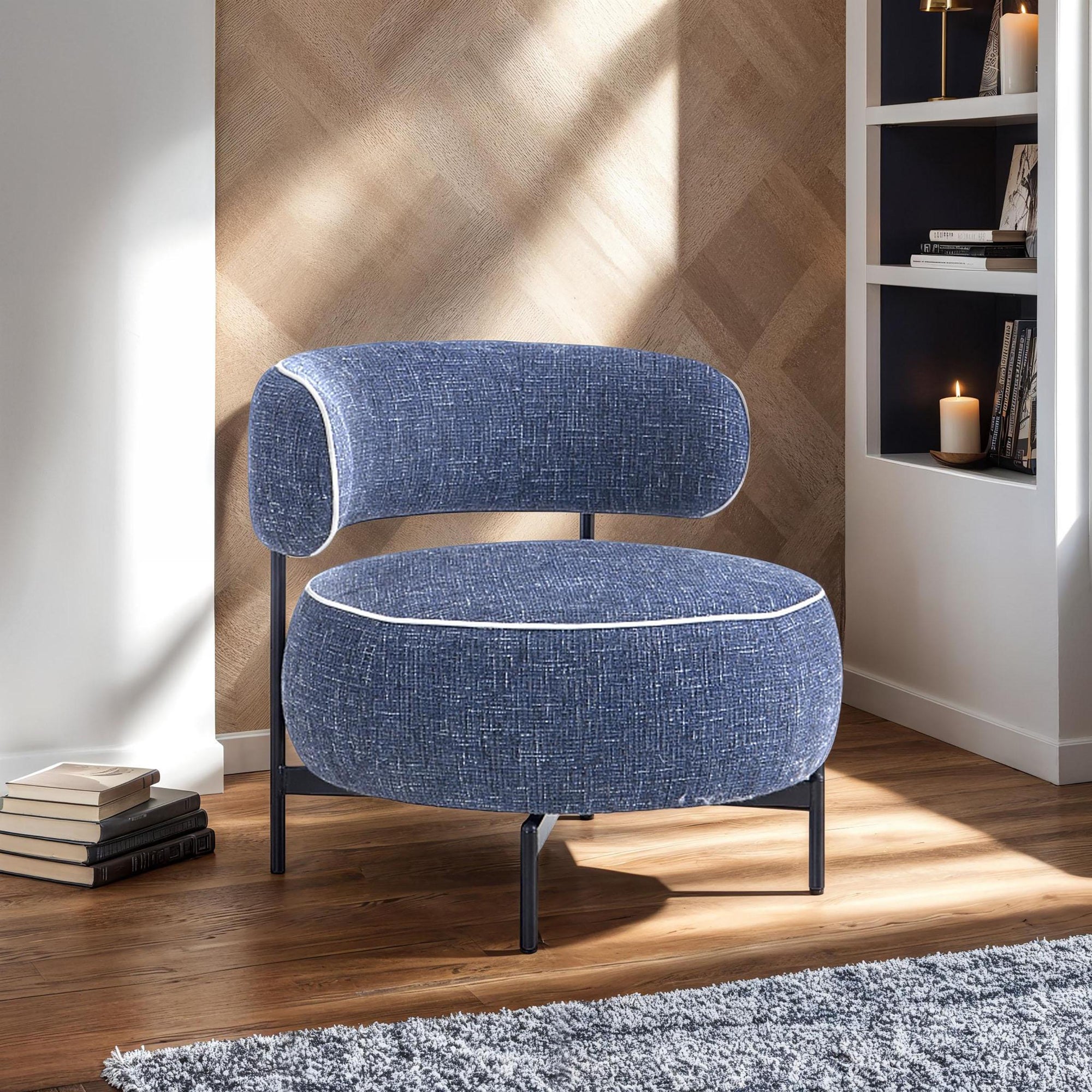 Luna Luxe Cozy Chic Swivel Accent Chair