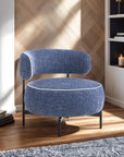 Luna Luxe Cozy Chic Swivel Accent Chair