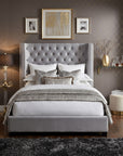 Mirabelle Platform Bed with Wingback Tufted Headboard