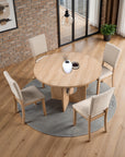 Oberto Transitional Dining Set, 5 Pieces