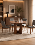 Oberto Transitional Dining Set, 5 Pieces