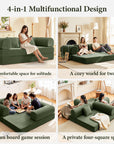 Perri 79" Modular Compressed Sofa with Corduroy Upholstery, Lumbar Pillows & Metal Support By FOA