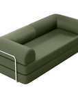 Perri 79" Modular Compressed Sofa with Corduroy Upholstery, Lumbar Pillows & Metal Support By FOA