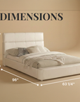 Vice Contemporary Upholstered White Leatherette Bed