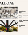 Fallone 7-Piece Outdoor Dining Set
