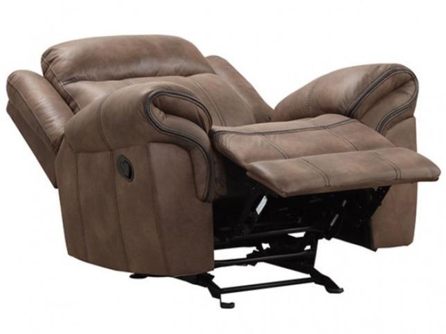 Agata Leatherette Transitional Glider Recliner