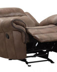 Agata Leatherette Transitional Glider Recliner