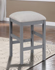 Rustic Style Farmhouse Design Counter Height Seats (Set of 2)