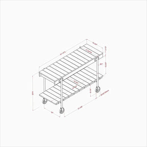 Industrial Sofa Table